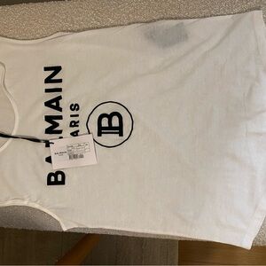 Balmain White Sleeveless Top